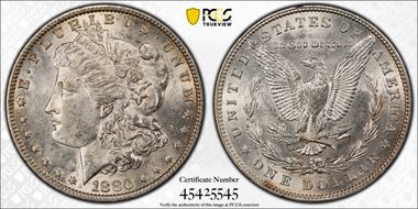 1880 $1 VAM 11, Checkmark AU58