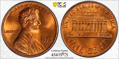 1976-D 1C MS65RD