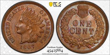 1907 1C MS63BN