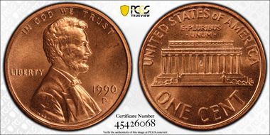 1990-D 1C MS66RD