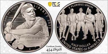 2022-S 50C Negro Leagues Baseball First Strike PR70DCAM