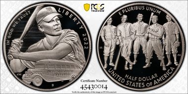 2022-S 50C Negro Leagues Baseball First Strike PR70DCAM