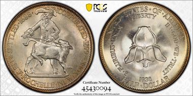 1938 50C New Rochelle MS66+