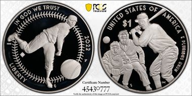 2022-P $1 Negro Leagues Baseball w/100 Privy First Strike PR70DCAM