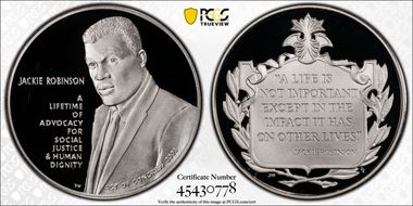 2022 Medal Jackie Robinson Silver Official US Coin & Medal Set PR69DCAM