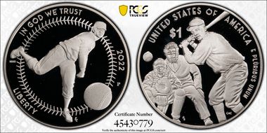 2022-P $1 Negro Leagues Baseball Official US Coin & Medal Set PR69DCAM