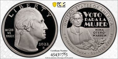 2022-S 25C Nina Otero-Warren-Silver PR70DCAM