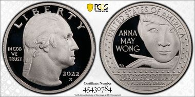 2022-S 25C Anna May Wong-Silver PR70DCAM