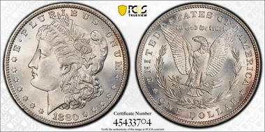 1880 $1 VAM 11, Checkmark MS65+