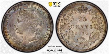 1870 25C ND, Even 70 MS65+