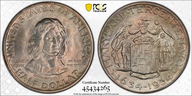 1934 50C Maryland MS66+