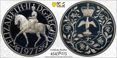 1977 25p Jubilee Ag S-LL2 PR69DCAM