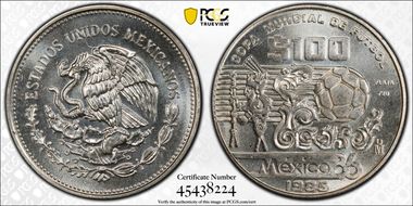 1985-Mo 100 P World Cup KM-499 MS66