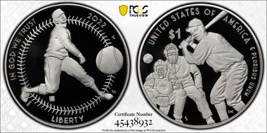 2022-P $1 Negro Leagues Baseball w/100 Privy PR69DCAM