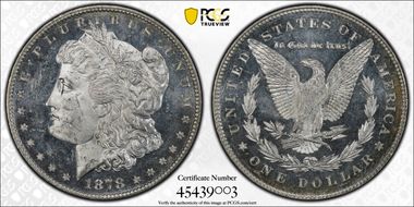 1878 7TF $1 Reverse of 1878 MS63PL