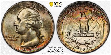 1954 25C MS66+ 