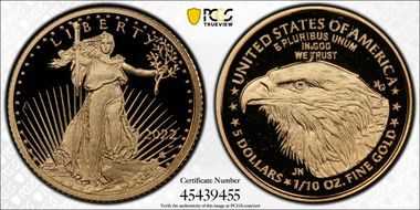 2022-W $5 Gold Eagle PR69DCAM