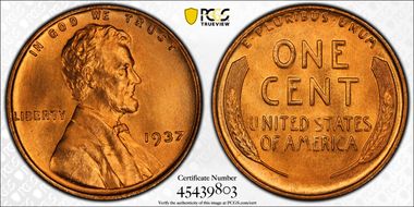 1937 1C MS68RD
