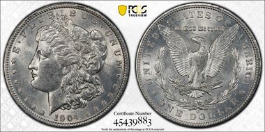 1904-O $1 AU58