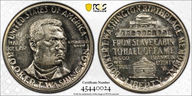 1950-S 50C Booker T. Washington MS66PL