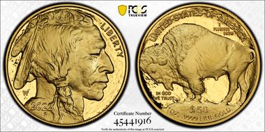 2022-W $50 American Buffalo .9999 Fine Gold First Strike PR69DCAM
