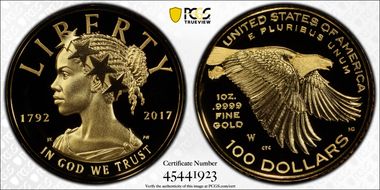 2017-W $100 American Liberty High Relief PR69DCAM