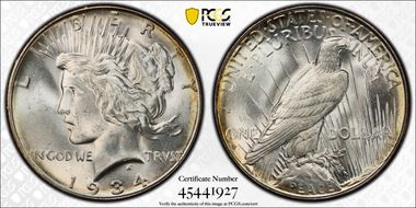 1934-D $1 MS63