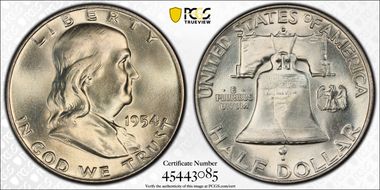 1954-D 50C MS66+ FBL
