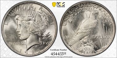 1922 $1 MS62