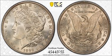 1892 $1 MS65+