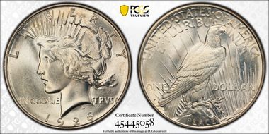 1926-D $1 MS66+
