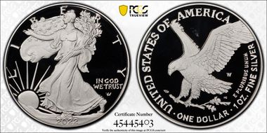 2022-W  $1 Silver Eagle First Strike PR69DCAM