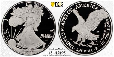 2022-W  $1 Silver Eagle First Strike PR70DCAM