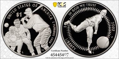 2022-P $1 Negro Leagues Baseball First Strike PR70DCAM