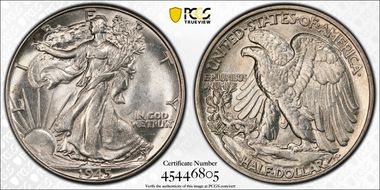 1945 50C AU58
