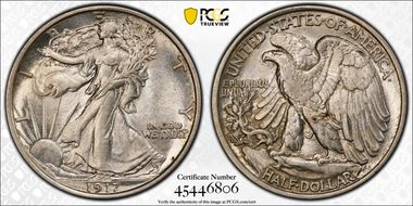 1917 50C AU55