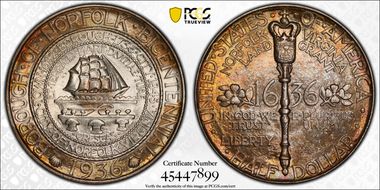 1936 50C Norfolk MS67