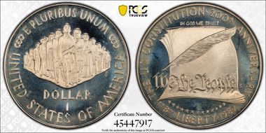 1987-S $1 Constitution PR68DCAM