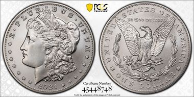 2021-S $1 Morgan Dollar 100th Anniversary MS70