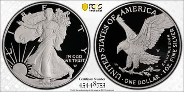 2022-W  $1 Silver Eagle PR70DCAM
