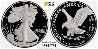 2022-W  $1 Silver Eagle PR70DCAM