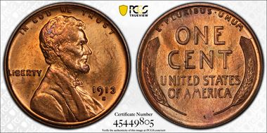 1913-S 1C MS65RD