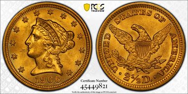 1906 $2.50 MS66