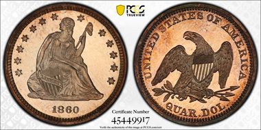 1860 25C PR66+ CAM