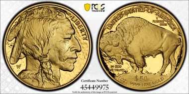2022-W $50 American Buffalo .9999 Fine Gold First Strike PR69DCAM