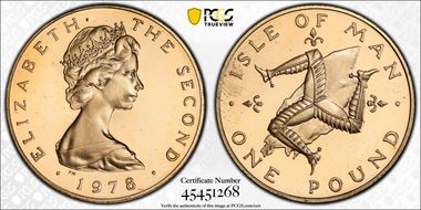 1978 £1 KM-44 PR67DCAM