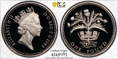 1989 £1 S-J7 Scottish Design Ag PR69DCAM