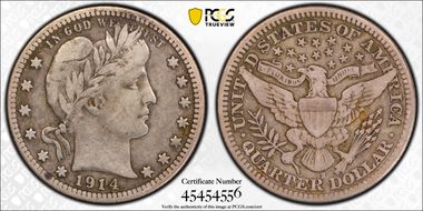1914-S 25C VF25
