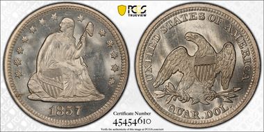 1857 25C MS65