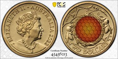 2022-C $2 Honey Bee Colorized MS68
